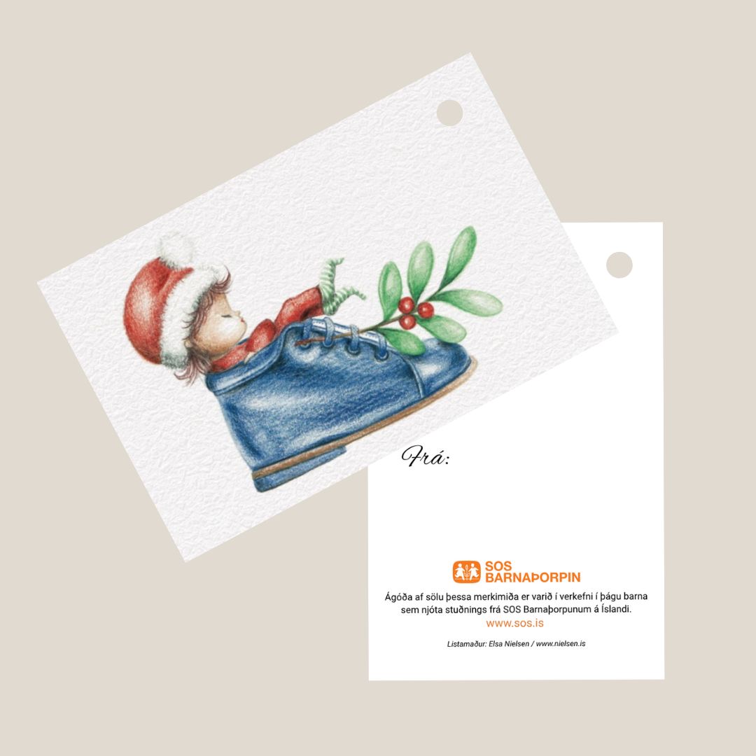 Merkimiðar - Jólaskór (5 stk)