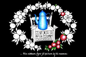 Bláa kannan - svart (10 kort saman)