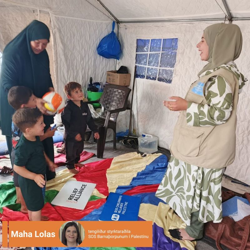 Frá SOS búðum á Gaza.