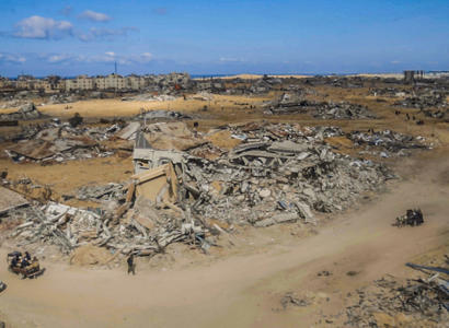 SOS barnaþorpið á Gaza rústir einar