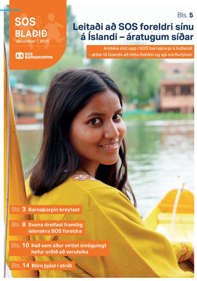 Forsíða SOS blaðsins 2025